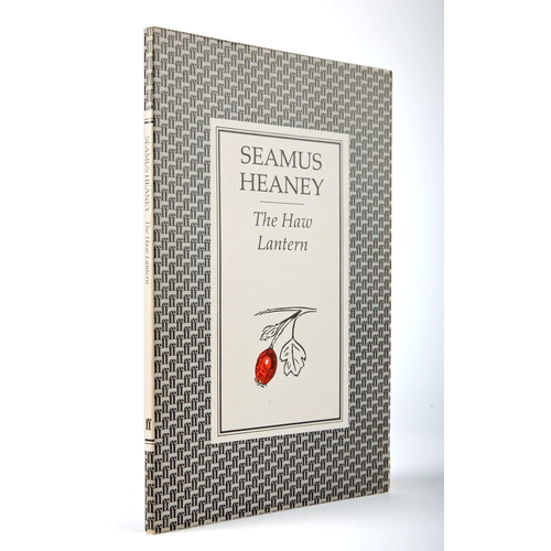 360 - Heaney, Seamus. The Haw Lantern.  Faber & Faber, London, 1987, 8vo, wraps. First edition, signed and... 