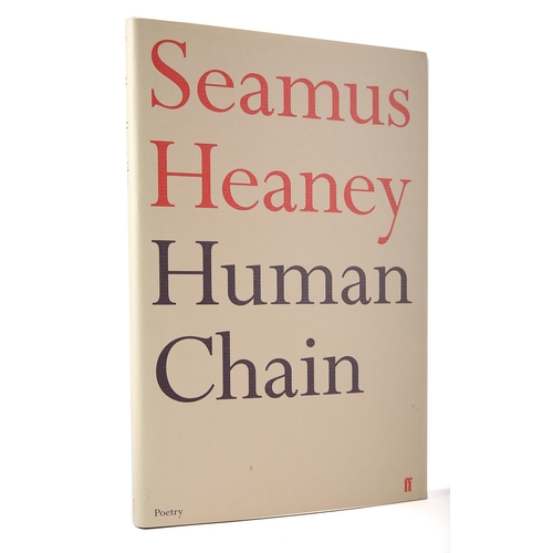 374 - Heaney, Seamus. Human Chain, Faber & Faber, London, 2010, 8vo. First edition, signed by the author o... 