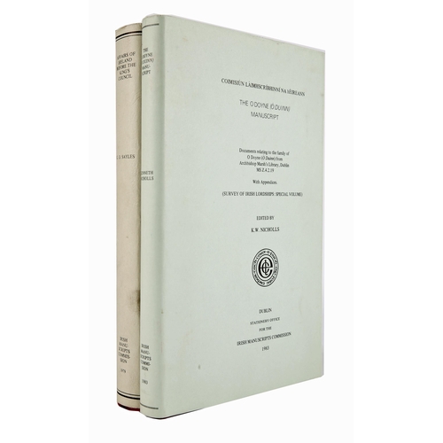 385 - Irish Manuscripts Commission. Nichols, K. W. (ed). The O Doyne Manuscript. Stationery Office, Dublin... 