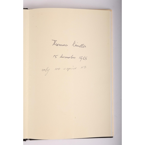 421 - Kinsella, Thomas. One Fond Embrace. Peppercanister, Dublin, 1988, 4to. Peppercanister 13. Signed by ... 