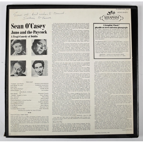 472 - Sean O'Casey, two signed records. Sean O'Casey Reading from... LP record signed by Sean O'Casey; tog... 