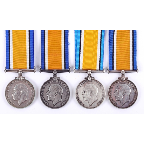 66 - 1914-18 Great War. Four British War Medals to Irish Regiments, 6726. PTE. P. CLARKE. CONN. RANG.; 92... 