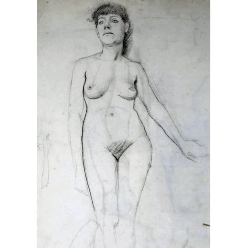 75 - Constance Gore-Booth Countess Markievicz (1868-1927) Irish.  
Life drawing of a young woman. 
Pencil... 