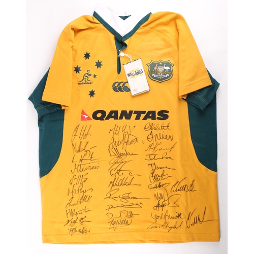 218 - Rugby 2002-2006 Irish and Australia International rugby jerseys signed by squads. A Canterbury Irish... 