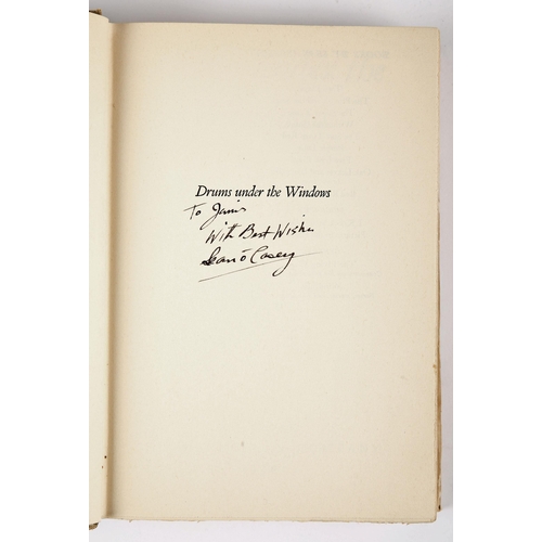 469 - O'Casey, Sean. Drums Under the Windows, signed by the author, Macmillan, New York, 1950, 8vo. inscri... 