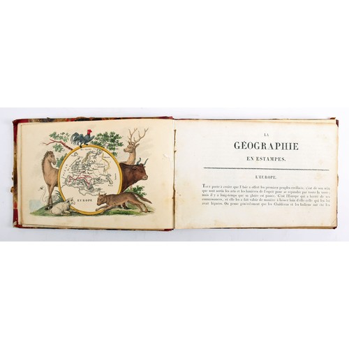 335 - La Geographie en Estampes. Lecere, Paris, 1825, oblong 12mo. iv, 195pp. illustrated throughout with ... 