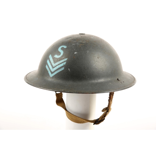 1939 46 Local Security Force sergeant s Brodie helmet stencilled