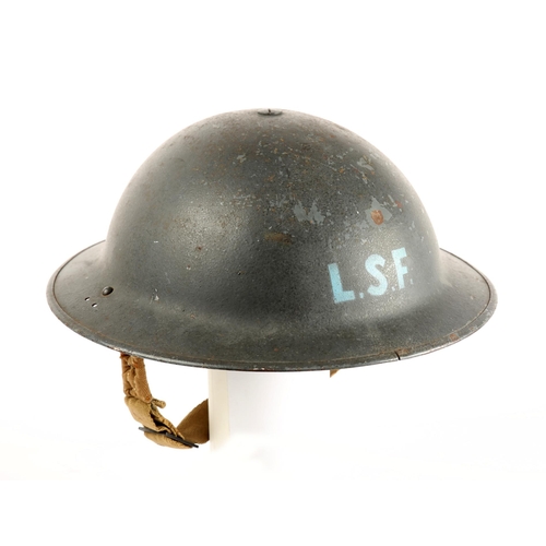 1939 46 Local Security Force sergeant s Brodie helmet stencilled