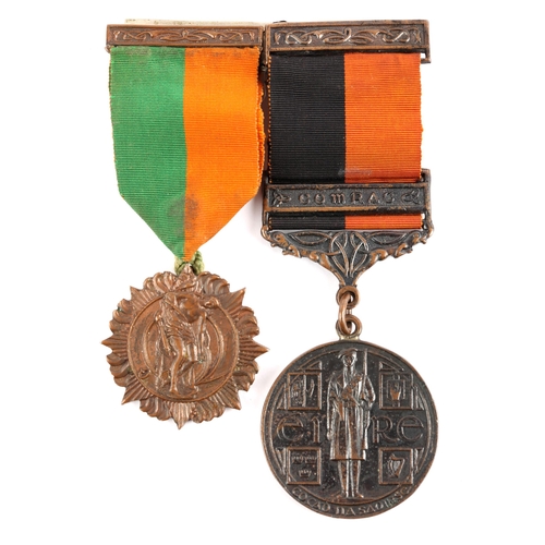 85 - 1916 Rising pair to Volunteer Francis O'Flanagan, Four Courts garrison. A 1916 Rising Service Medal ... 