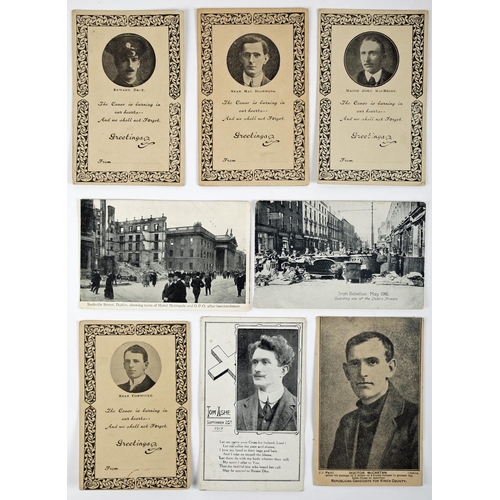 93 - Postcards. 1916 Rising, fourteen cards featuring the leaders of the Rising, the aftermath, etc. publ... 