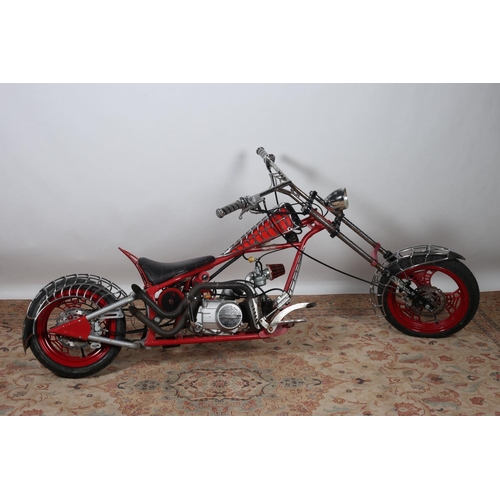 651 - A SPIDERMAN WEB OFF ROAD CUSTOM CHOPPER 90cc (no tax book)