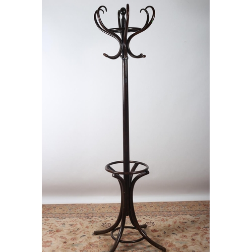 71 - A BENTWOOD HAT COAT AND STICK STAND of typical form 200cm (h) x 70cm (d)