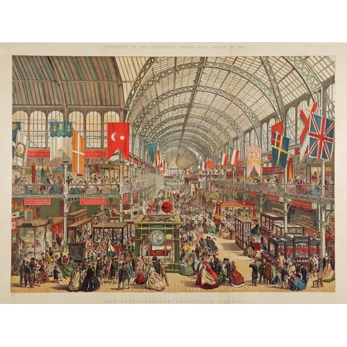 35 - International Exhibition, Dublin. Supplement to the Illustrated London News August 10, 1865, colour ... 