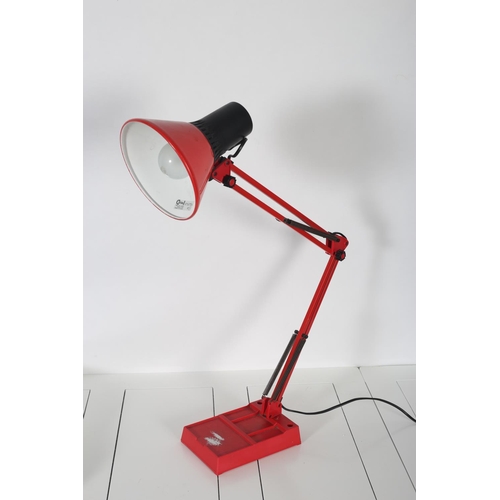 48 - A VINTAGE METAL AND BAKELITE ANGLEPOISE TABLE LAMP 73cm (h) together with A VINTAGE HARDWOOD FOLDING... 