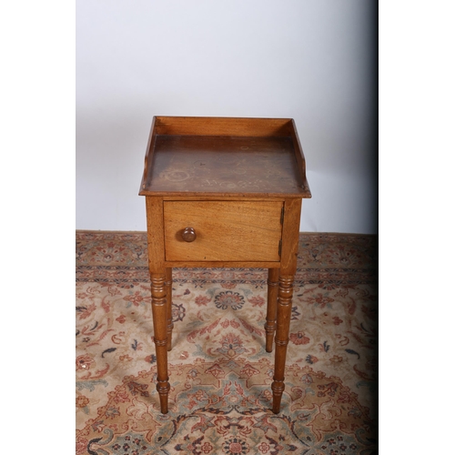 101 - A 19TH CENTURY MAHOGANY PEDESTAL of rectangular outline the moulded gallery above a cupboard on turn... 