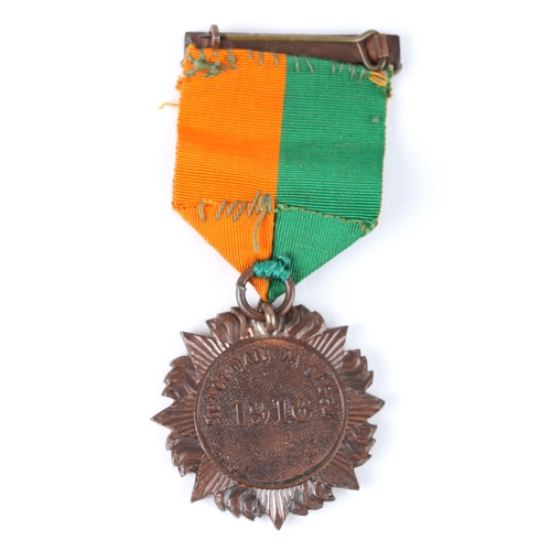 108 - 1916 Rising Service Medal, original poplin ribbon, to an unknown recipient.