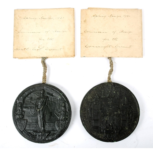 130 - 1920-21: War of Independence, appointment of judges. Two indentures, both with attached Great Seal o... 