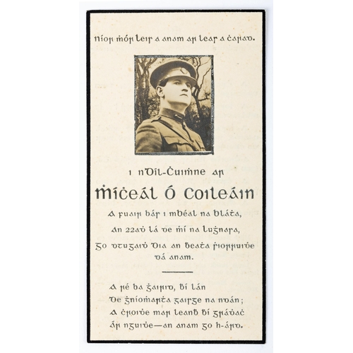 145 - Michael Collins In Memoriam card Irish text. Gen. Michael Collins, killed August 1922 at Beal na Bla... 