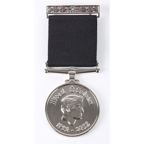 147 - Michael Collins Centenary Medal, 1922-2022. A limited-edition, silver plated commemorative medal num... 