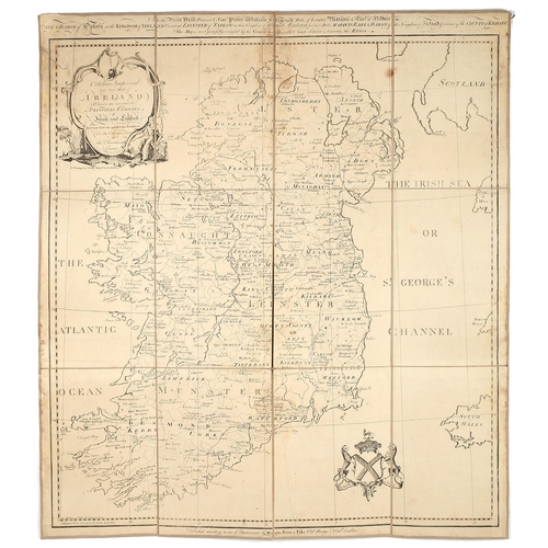 244 - 1777 Map of Ireland by Charles O'Conor, an engraved map, Ortelius Improved or a New Map of Ireland w... 