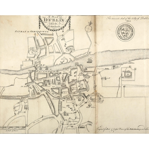 245 - 1780 Map of Dublin by Pool and Cash, engraved map, 12