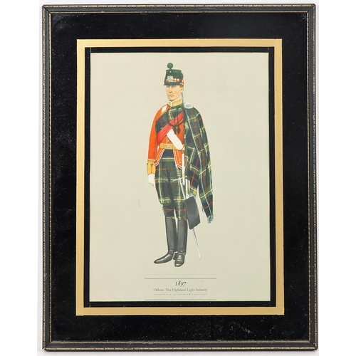 260 - Highland Regiments of the British Army, uniform studies 1814-1914. A set of six colour lithographs d... 