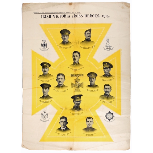 70 - Irish Victoria Cross Heroes. A supplement to the Weekly Irish Times, the background in the form of a... 