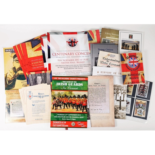 77 - 1912-2012 Centenary of the signing of the Ulster Covenant, a collection of memorabilia associated wi... 