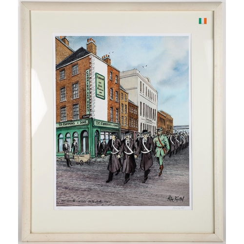 85 - Peter Knuttel
From Liberty Hall to the GPO.
Lithograph, 20