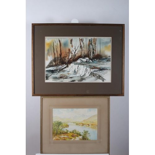 524 - HOWARD KNEE
Upper Lake, Killarney
Watercolour
Signed lower left
26cm (h) x 36cm (w) 
together with t... 