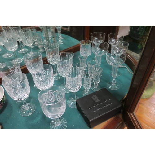 503 - THREE CUT GLASS VASES together with a trumpet shaped vase (5) A MISCELLANEOUS COLLECTION OF GLASS AN... 