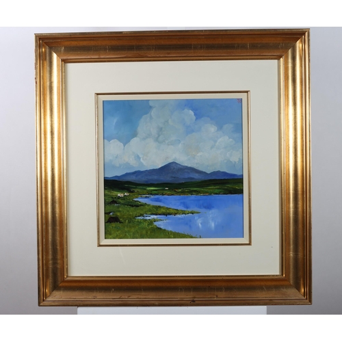 819 - DAVID GORDON HUGHES
Mountain Landscape 
Oil on board
Monogrammed top right
45cm (h) x 42cm (w)