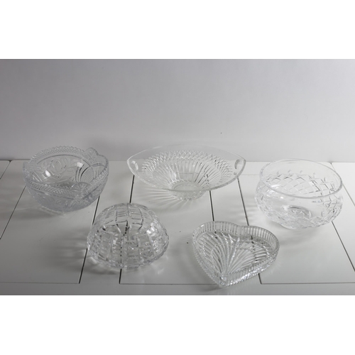 824 - THREE WATERFORD CUT GLASS BOWLS