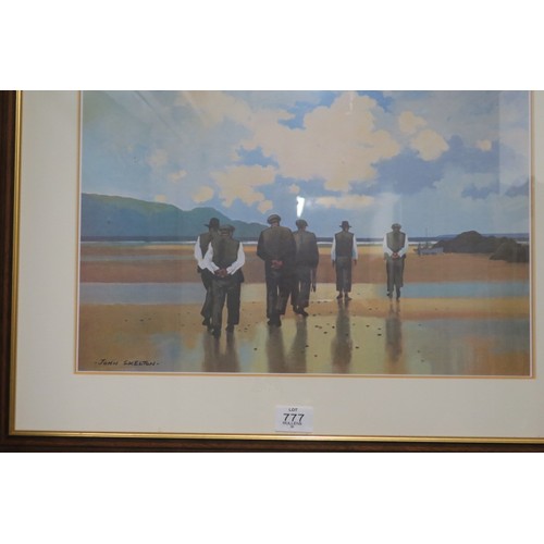 777 - JOHN SKELTON 
A coloured print
Men of Aran 
40cm (h) x 56cm (w), after PICASSO
A Moonlight Street Sc... 