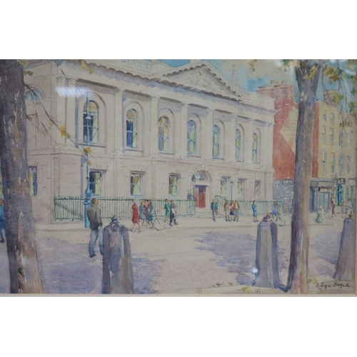 164 - E. LYN HOPE
College of Surgeons, St. Stephen's Green
A watercolour
Signed lower right
28cm (h) x 34c... 