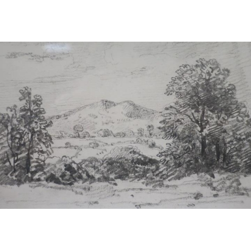 175 - DAVID CHARLES READ (1790-1851)
Mountain Landscape 
Pencil drawing
Bears label verso 'Abbot & Holder ... 