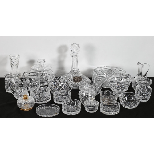 69 - A COLLECTION OF GLASSWARE to include a Waterford cut glass ship's decanter, two Waterford cut glass ... 