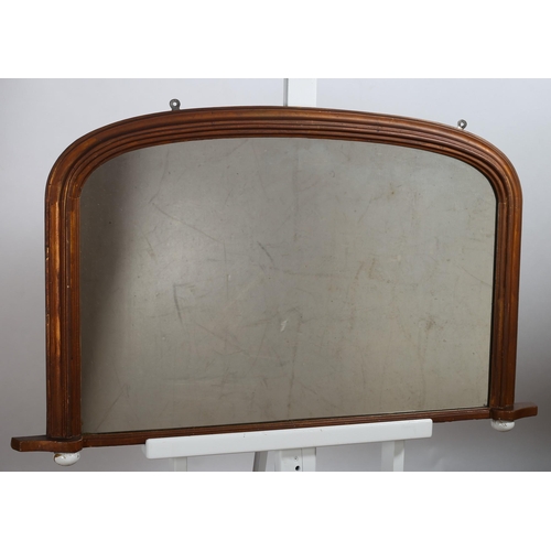 743 - AN OVAL GILT FRAME MIRROR the reeded strapwork frame with beadwork decoration together with a rectan... 