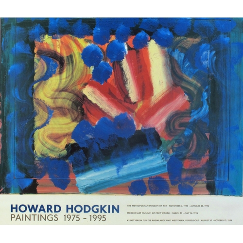 407 - 1995-1996 Howard Hodgkin exhibition poster. A colour lithographic poster for Howard Hodgkin's (1932-... 