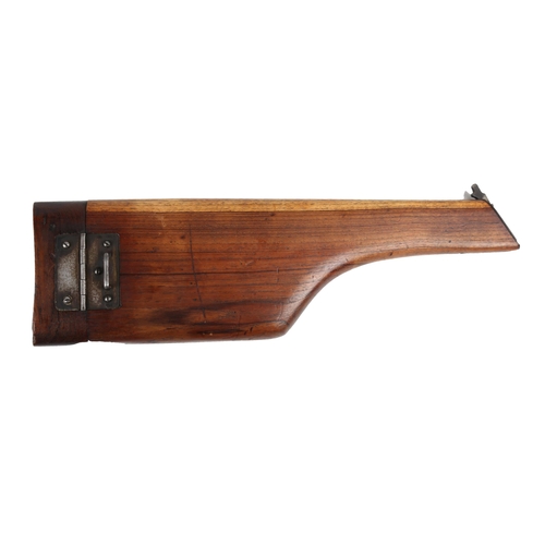 292 - Wooden holster stock for a Mauser C96 Artillery 'Peter-the-Painter', the hinged butt-plate numbered ... 