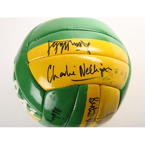 349 - Kerry Minor Football team 1988 painted team photograph ball, signed by Charlie Nelligan, Eoin 'Bombe... 