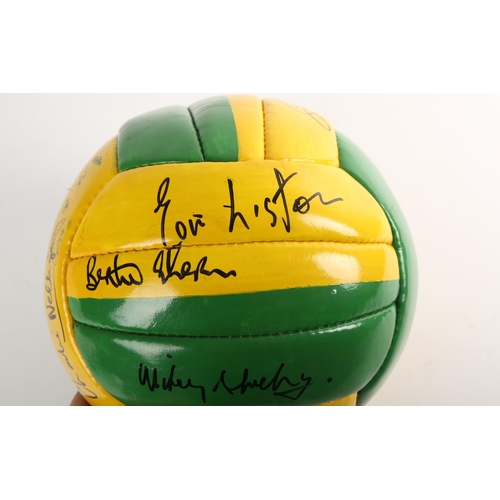 349 - Kerry Minor Football team 1988 painted team photograph ball, signed by Charlie Nelligan, Eoin 'Bombe... 