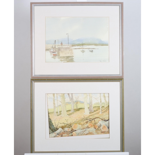 779 - TOM ROCHE 
Roundstone Harbour
A Watercolour
Signed lower right 
27cm (h) x 36cm (w)
TOM ROCHE 
Woode... 