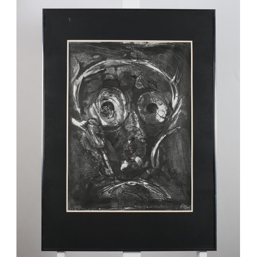 782 - CASEY 
Holocaust Art 
Charcoal drawing
Indistinctly signed lower right 
56cm (h) x 40cm (w)