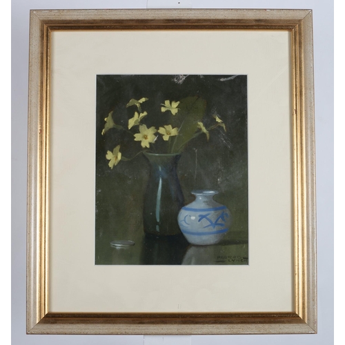 14 - PADRAIG LYNCH
Still Life, Tulips in a Vase on a Table
Oil on canvas laid on board
24cm (h) x 19cm (w... 
