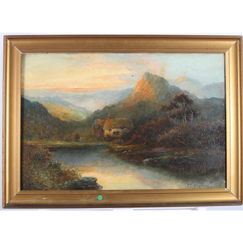 310 - F.E. JAMIESON 1834 - 1899
Scottish Highland Landscape 
Oil on canvas
Signed lower right
40cm (h) x 6... 