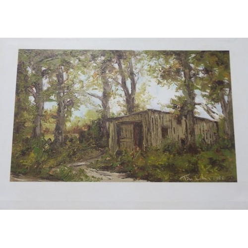 787 - TOM CULLEN 
Green Keeper's Hut Delgany Golf Club
Oil on canvas
Signed and dated lower right 1985
30c... 