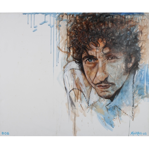 772 - WILLIAM MULHALL BOB DYLAN
Head and Shoulder Portrait
Oil on canvas
Signed and dated lower right '05
... 