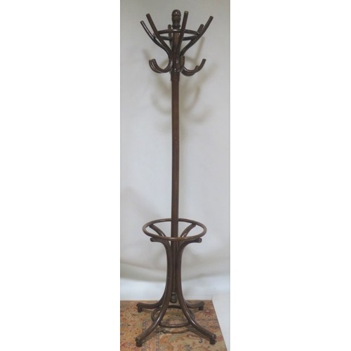 951 - A BENTWOOD HAT AND COAT STICK STAND 200cm (h)