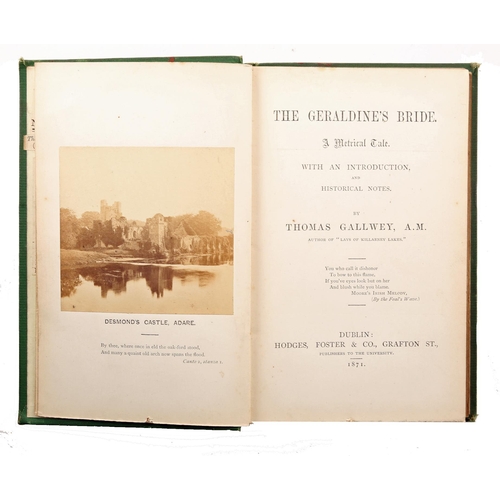 129 - Adare, early photograph. Gallwey, Thomas. The Geraldine's Bride, 1871 includes real photograph of De... 